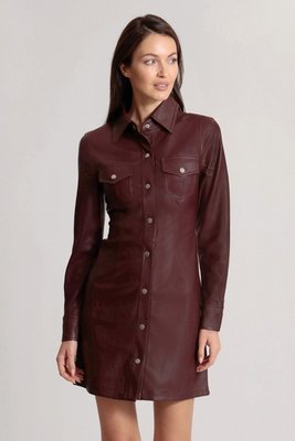 Faux-ever Leather Shirtdress