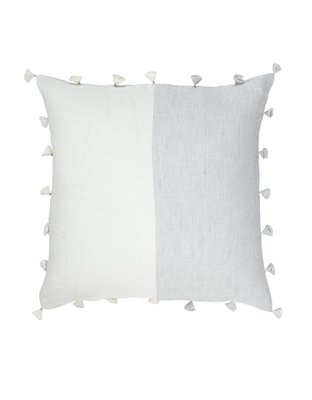 Light Grey Tassels So Soft Linen Pillow