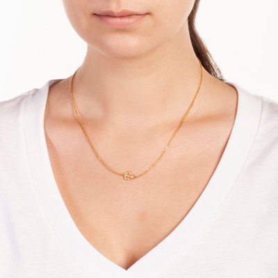 Venice Women's 18k Gold Plated Anchor Fashion Necklace