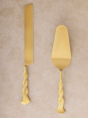 Santiago Gold Cake Servers