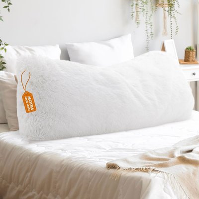 Cheer Collection Long Hair Shaggy Body Pillow 20" X 54"