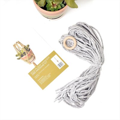 Gray Eco DIY Macrame Plant Hanger Kit