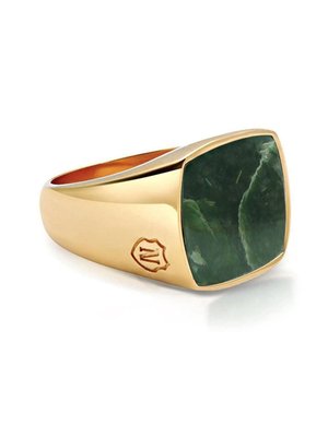 Men's Gold Signet Ring With African Turquoise