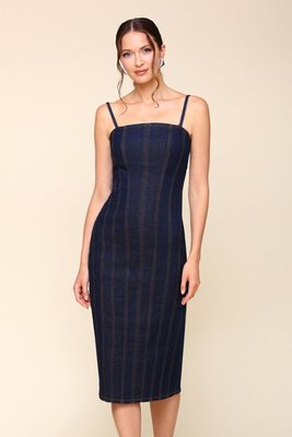 Denim Bodycon Midi Dress