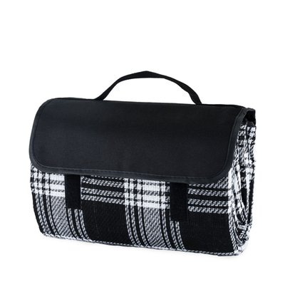 Dine™ Picnic Blanket in Black Plaid
