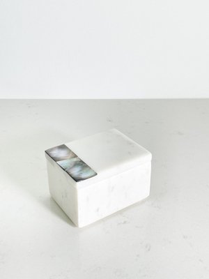Grey Mother Of Pearl White Marble Decor Boxes