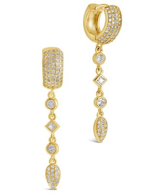Malin Cz Drop Hoop Earrings