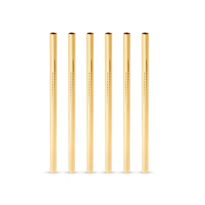 Gold Lowball Straws by Viski