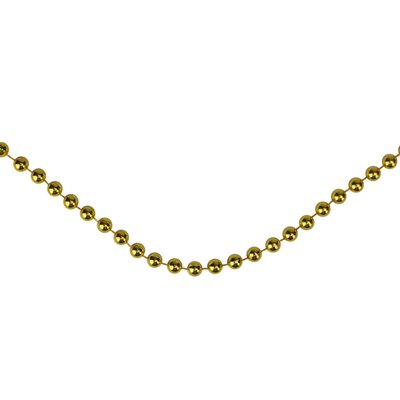 Metallic Beaded Commercial Christmas Garland - 66' x .15" - Gold - Unlit