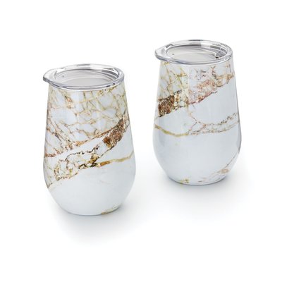 Wine Tumbler, Copper Marble