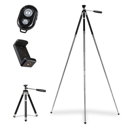 PhotoGear Camera Tripod, 8-Section Aluminum Tripod with Remote