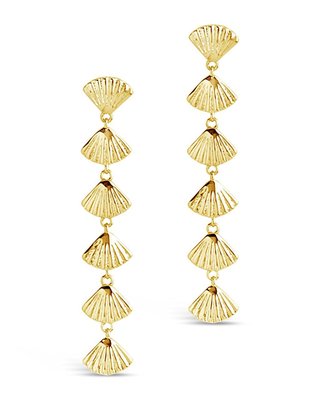 Scallop Shell Drop Earrings
