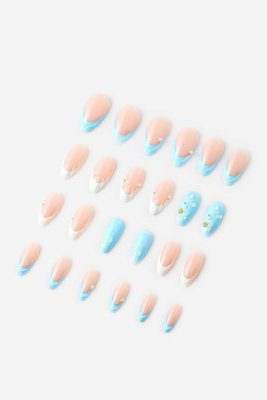 French Waterlily - Almond Press-on Nails