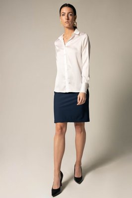 Elegance Silk Blouse In White