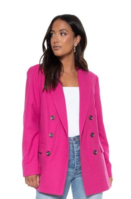 Your Ex Boyfriends Blazer - Fuchsia