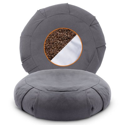 Buckwheat Meditation Floor Cushion With Removable Washable Cover