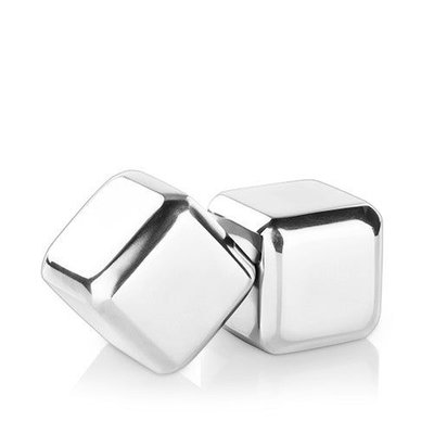 Glacier Rocks Large Stainless Steel Cube Set Of 2