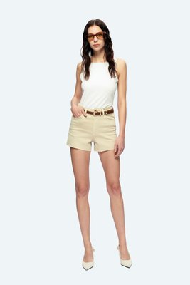 Flora Super High Rise Shorts With Raw Hem