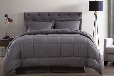 Maple Dobby Stripe 8 Piece Bed in a Bag Comforter Set