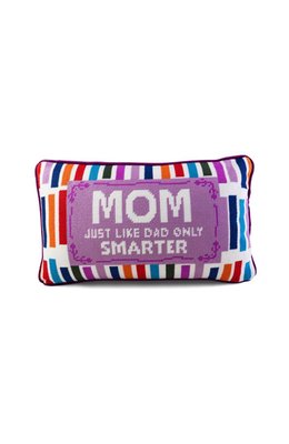 Mom Rules Needlepoint Pillow