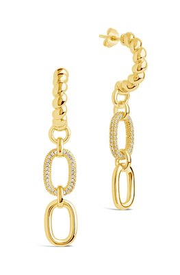 Andi Drop Hoops - Silver