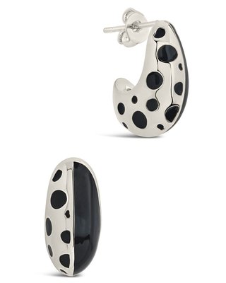 Lisha Enamel Hoop Earrings