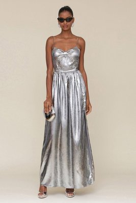 Metallic Sweetheart Maxi Dress