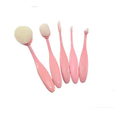 Oval Contour Face Brushes Set Pink