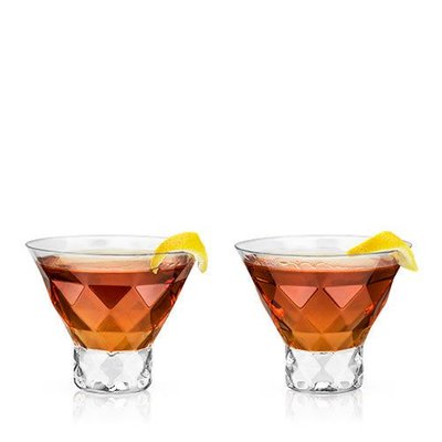 Gem Crystal Martini Glasses Set Of 2