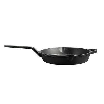 Cast Iron Handle Tawa with Long Handle, Shallow Frying Pan for Roti, Dosa, Pancakes Pre-Seasoned Heavy-Duty Skillet for Gas, Induction & Outdoor Cooking – 10 Inch