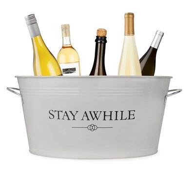 Stay Awhile Metal Drink Tub