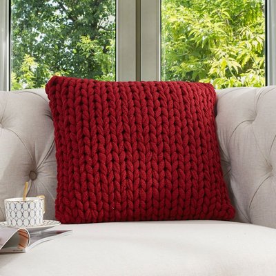 Cheer Collection 18" X 18" Knitted Throw Pillow