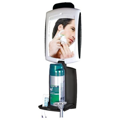 Shower Mirror for Travel with Tray Organizer & Suction Cup