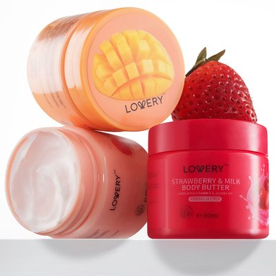 Whipped Body Butter Creams in Mango, Pink Grapefruit, Strawberry Scents - 3 Pack