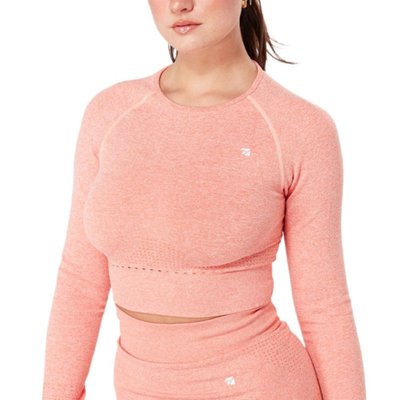 Laser Cut Full Sleeve Crop Top