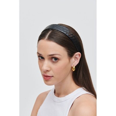 Quilted Vegan Leather Headband