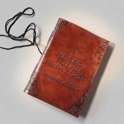We All Become Stories Leather Journal