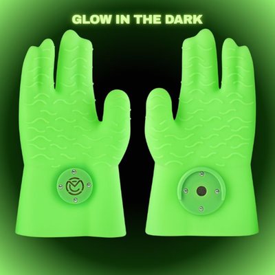 Glow In The Dark Magnetic Easy On & Off Bbq Gloves