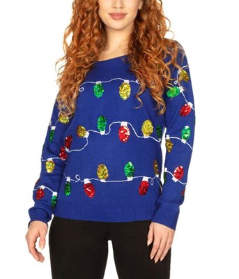 Women's Christmas Lights Ugly Christmas Sweater