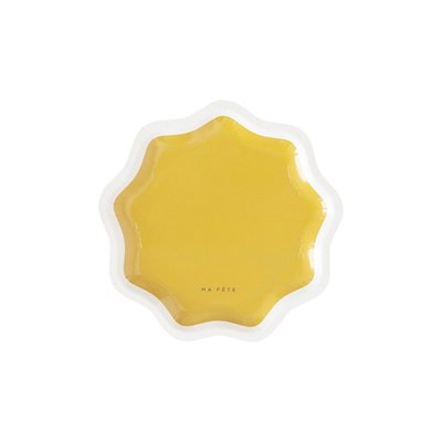 Ma Fete Yellow Paper Dinner Plates 10.5", (4)