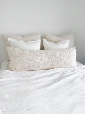 Cozy Cotton Ivory Boucle Body Pillow