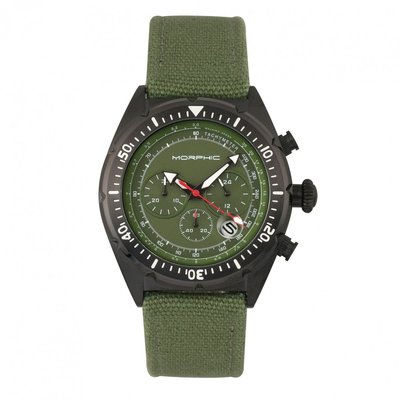 M53 Series Chronograph Fiber-weaved Leather-band Watch W/date