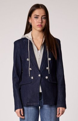 Helen Blazer With Removable Grey Hoodie Insert- Rinse