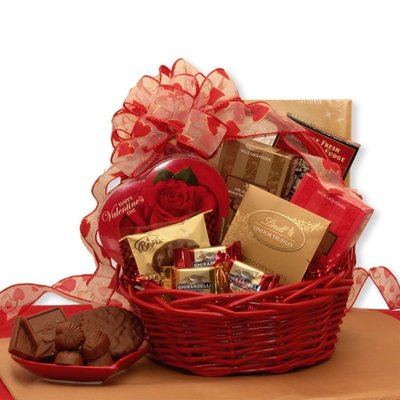 Chocolate Inspirations Valentine Gift Basket - valentines day candy - valentines day gifts