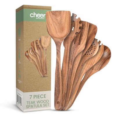 7-piece Elegant Wooden Kitchen Utensil Set