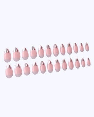 Text Me When You Get Chrome Press On Nails