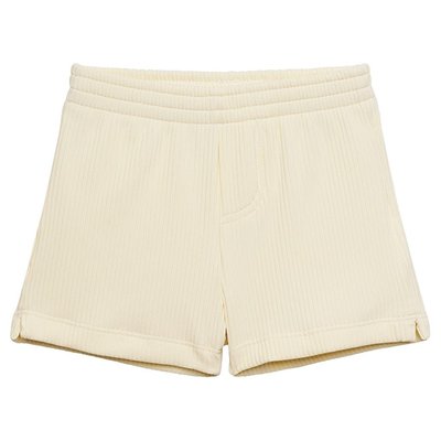 Cream Rib Mini Swim Trunk