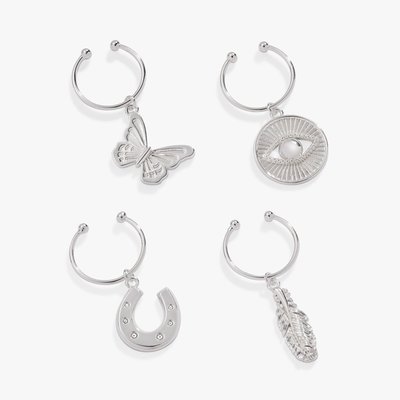 Good Vibes Wine Glass Charm Set Of 4