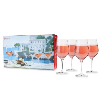 17 oz Rose Glass (set of 4)