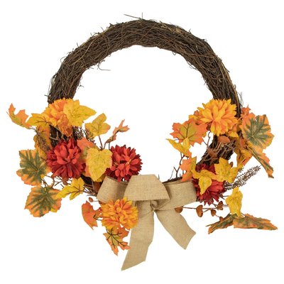 20" Artificial Thanksgiving Twig Wreath - Unlit